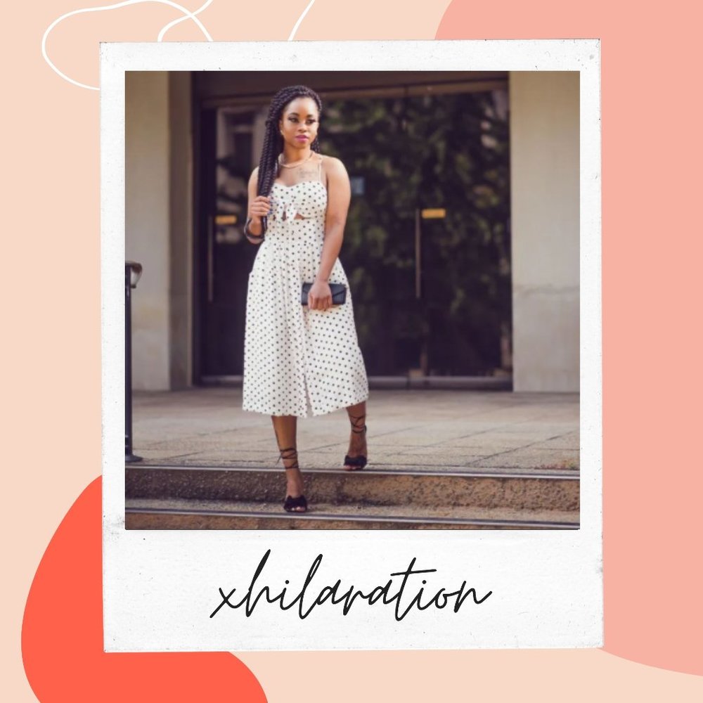 NWT White Polka Dot Midi Dress Size L
